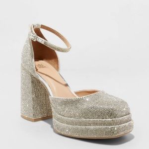 Bianca Rhinestone Platform Pumps